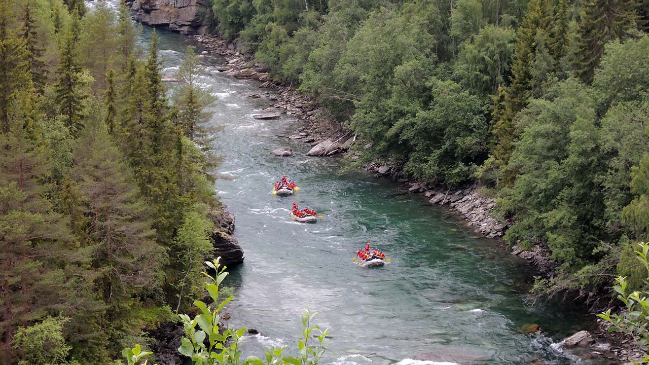 Rafting na řece Sjoa